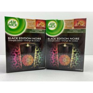 2 X Air Wick Color Changing Homemade Holiday Baked Apple Strudel Black Edition